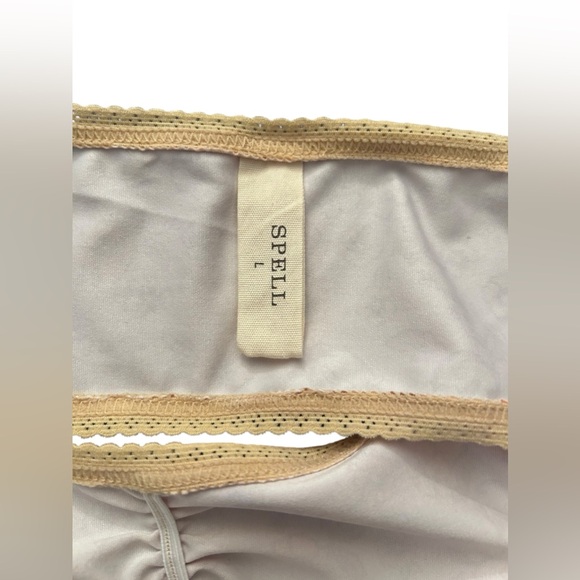 SPELL Mossy Floral Bralette In Lemonade (Yellow/Cream/Brown) Sz L ✨NWT✨ - Picture 10 of 11